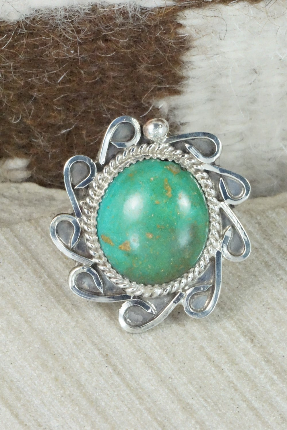 Turquoise & Sterling Silver Ring - DeAnna Nez - Size 10