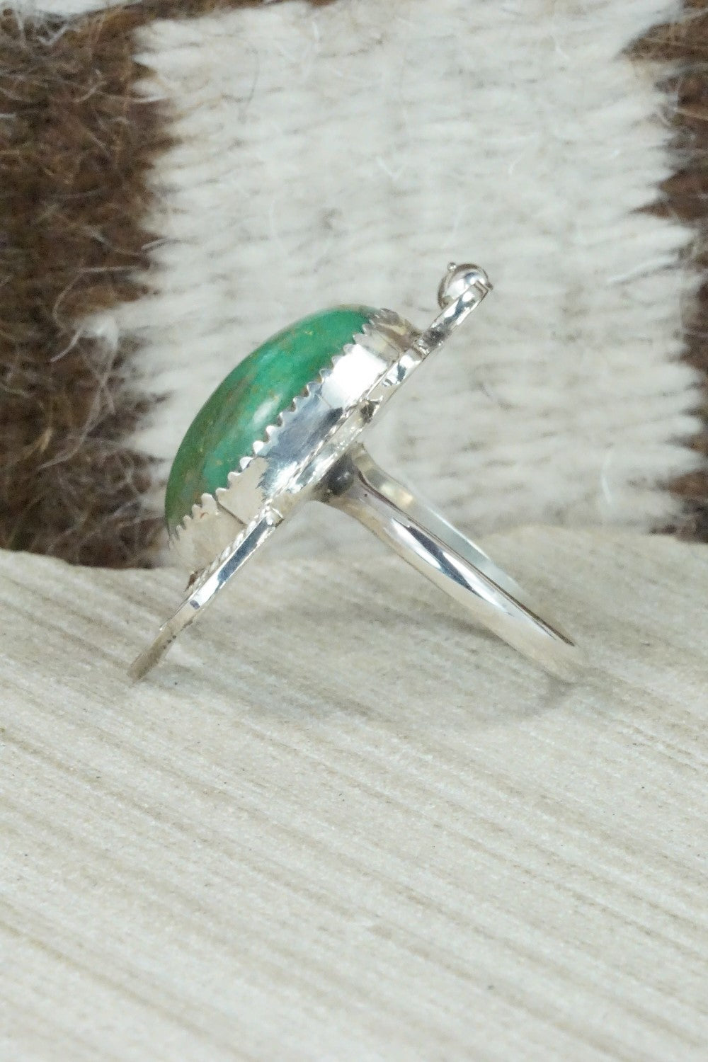 Turquoise & Sterling Silver Ring - DeAnna Nez - Size 10