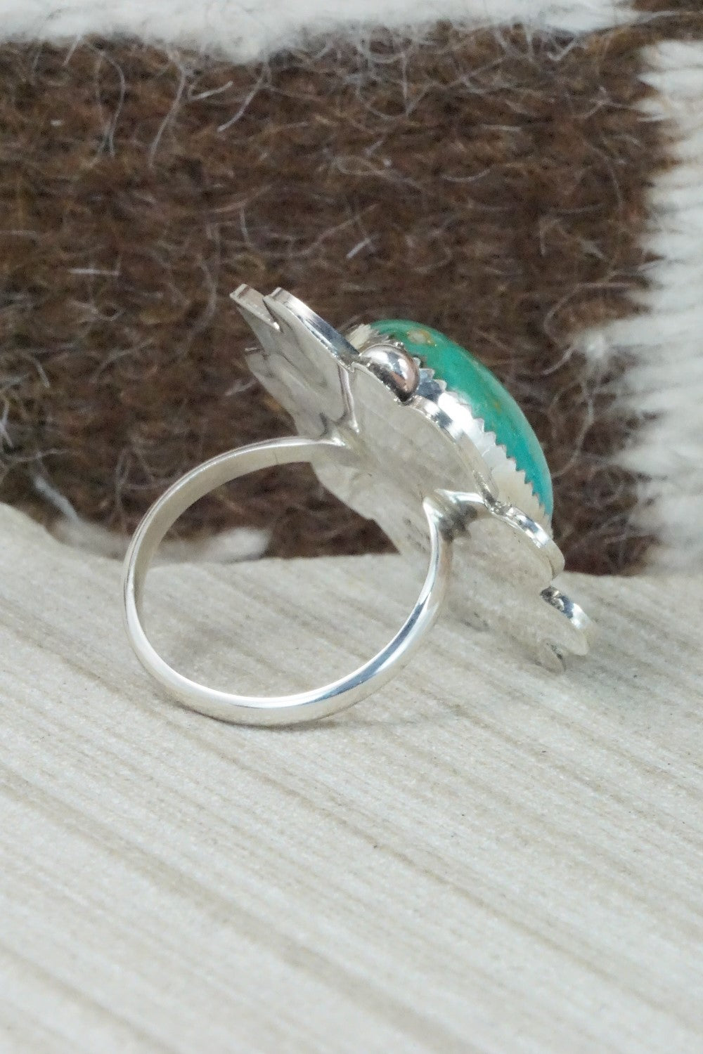 Turquoise & Sterling Silver Ring - DeAnna Nez - Size 10