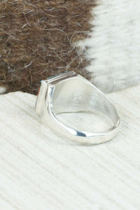 Multi Stone & Sterling Silver Ring - Herbert Kallestewa - Size 9.5
