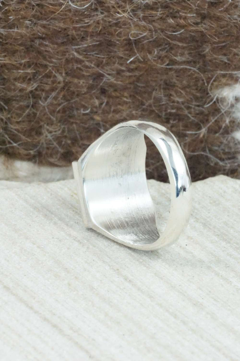 Multi Stone & Sterling Silver Ring - Herbert Kallestewa - Size 9.5