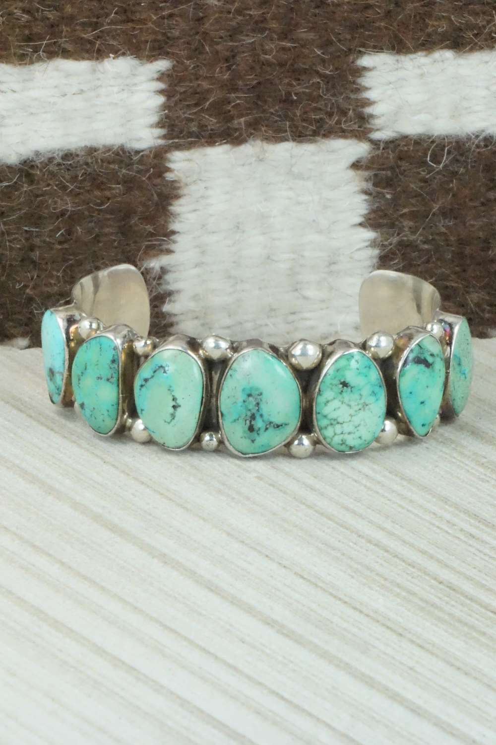 Turquoise and Sterling Silver Bracelet - Navajo