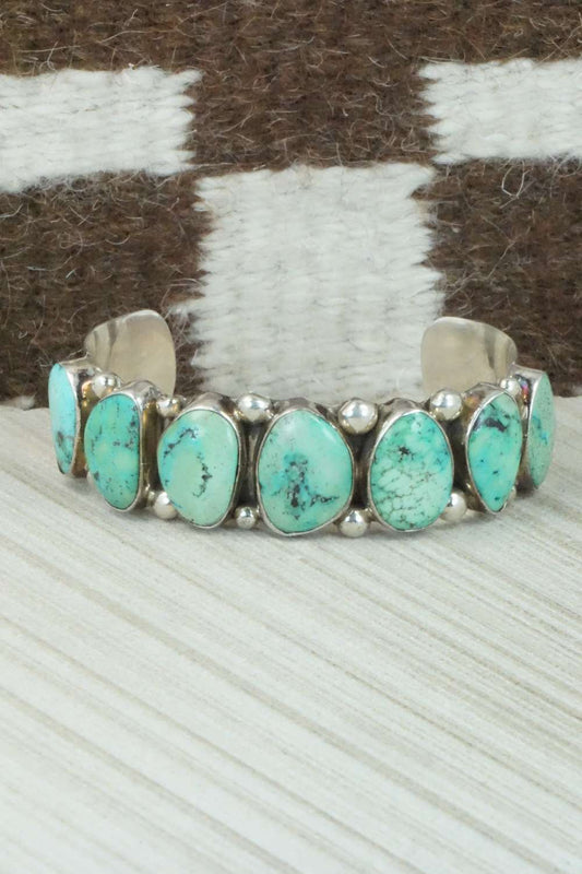 Turquoise and Sterling Silver Bracelet - Navajo