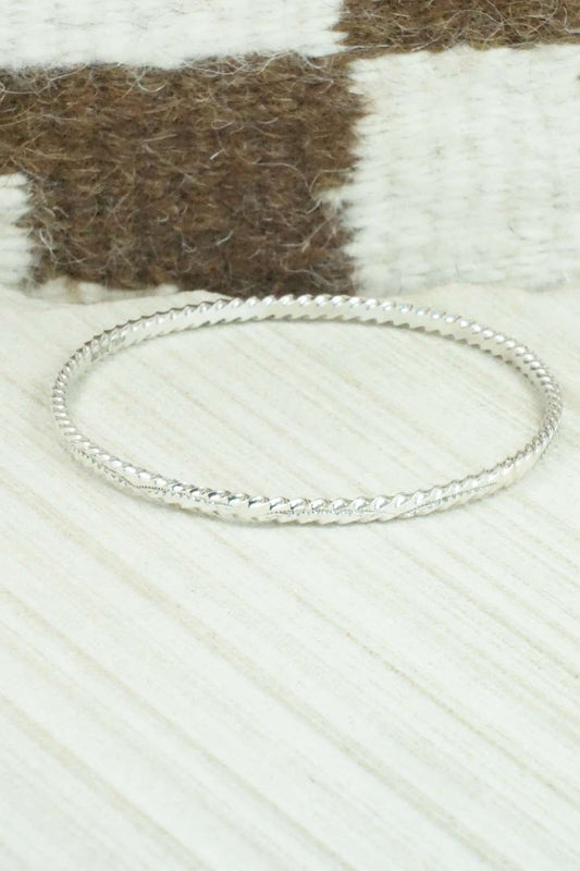 Sterling Silver Bangle - Elaine Tahe