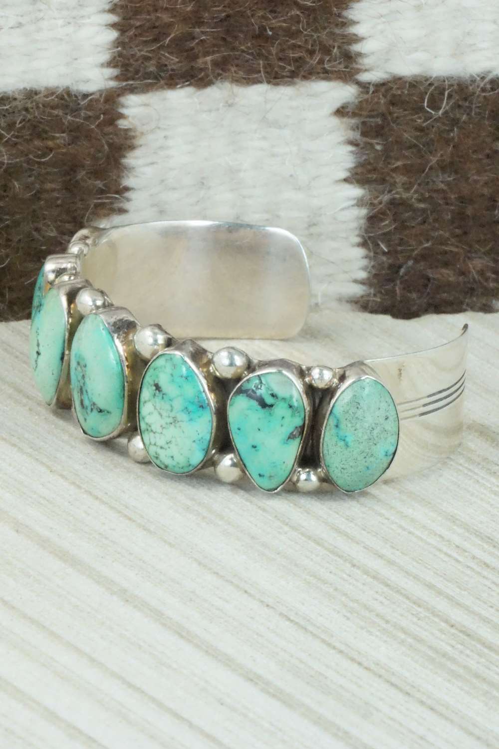 Turquoise and Sterling Silver Bracelet - Navajo