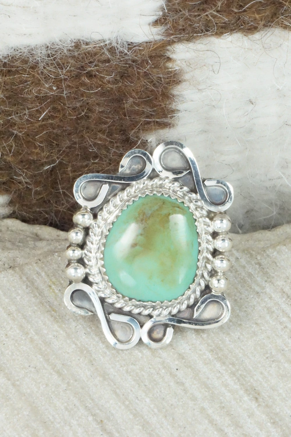 Turquoise & Sterling Silver Ring - DeAnna Nez - Size 5.75