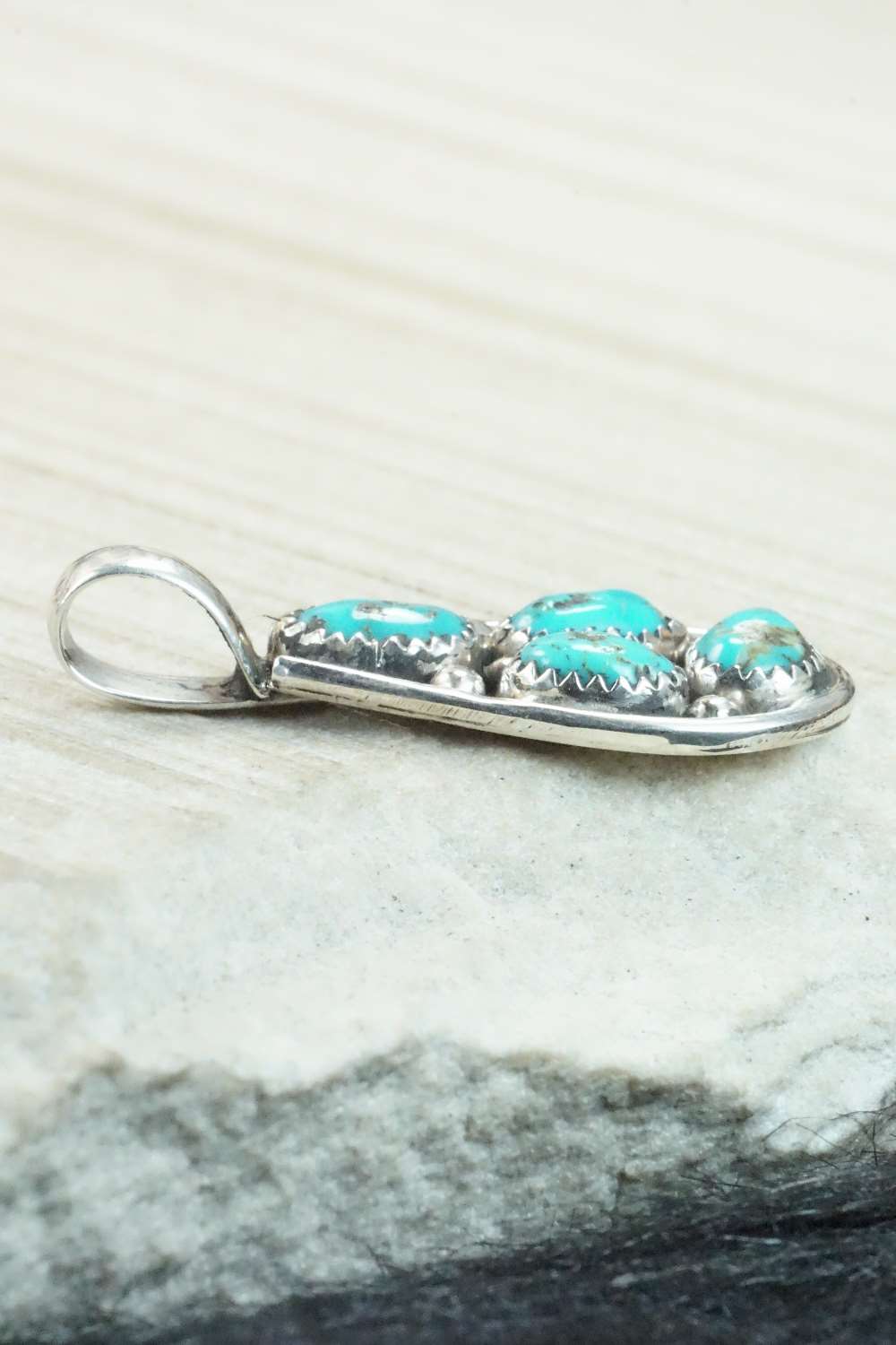 Turquoise & Sterling Silver Pendant - Priscilla Reeder