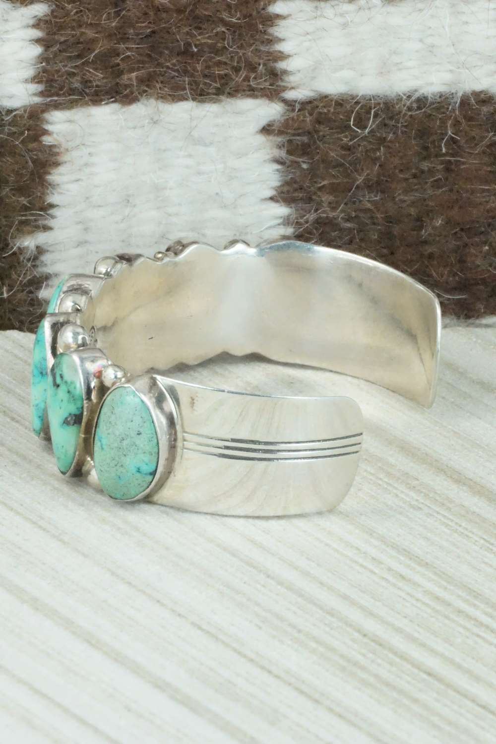 Turquoise and Sterling Silver Bracelet - Navajo