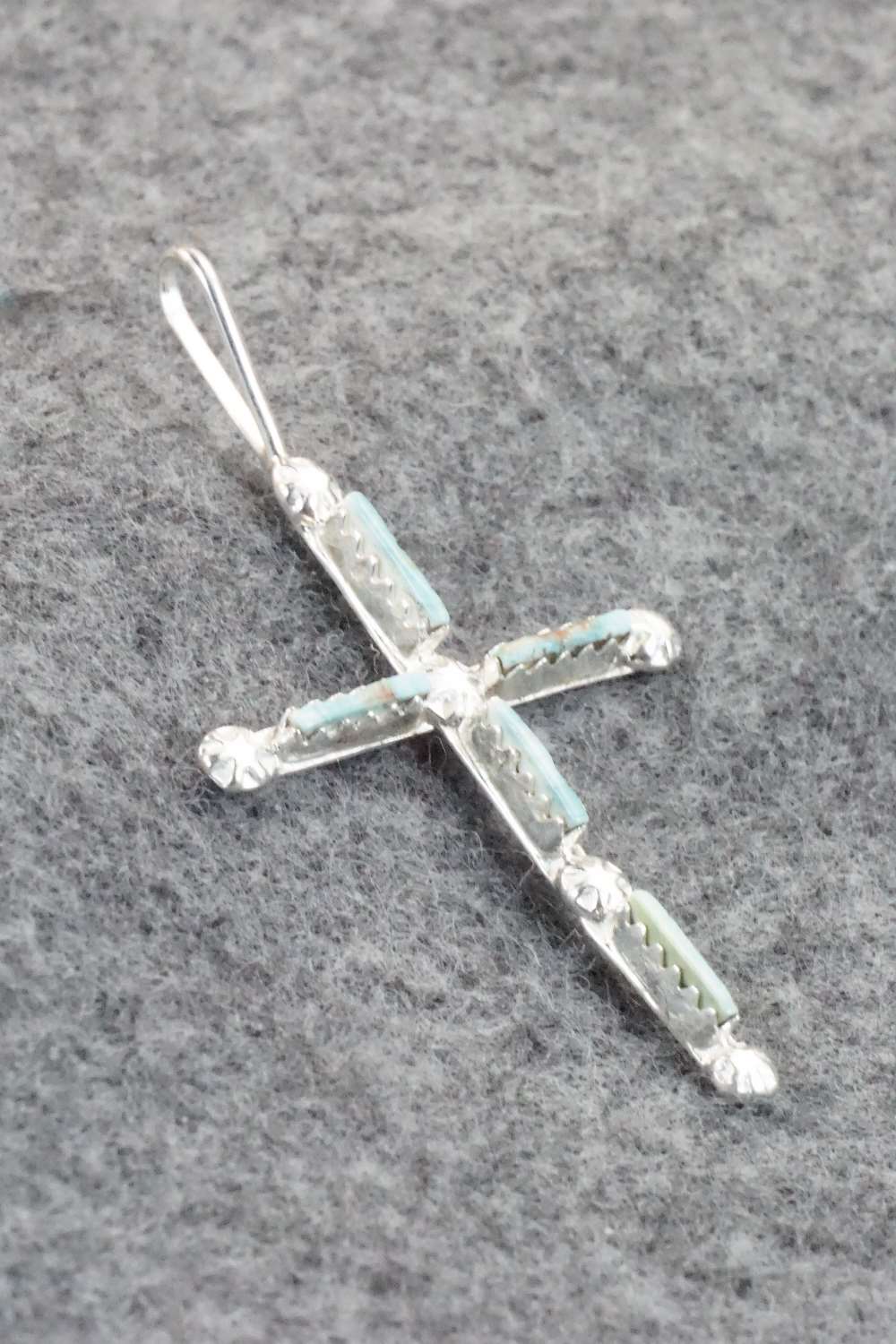 Turquoise & Sterling Silver Pendant - Diana Bellson