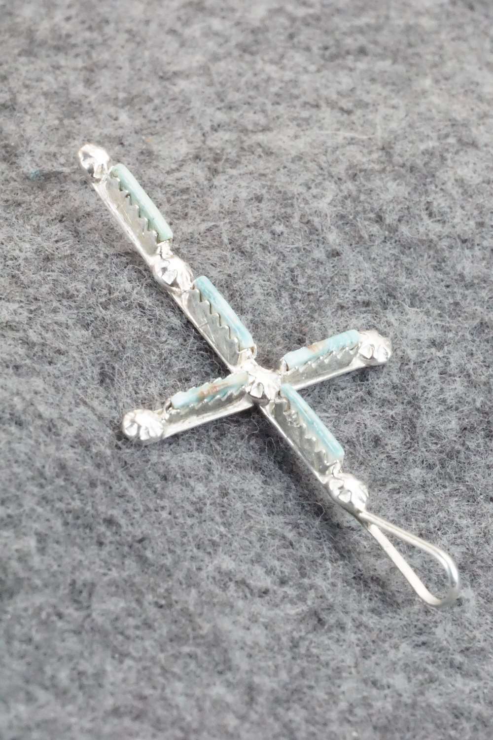 Turquoise & Sterling Silver Pendant - Diana Bellson