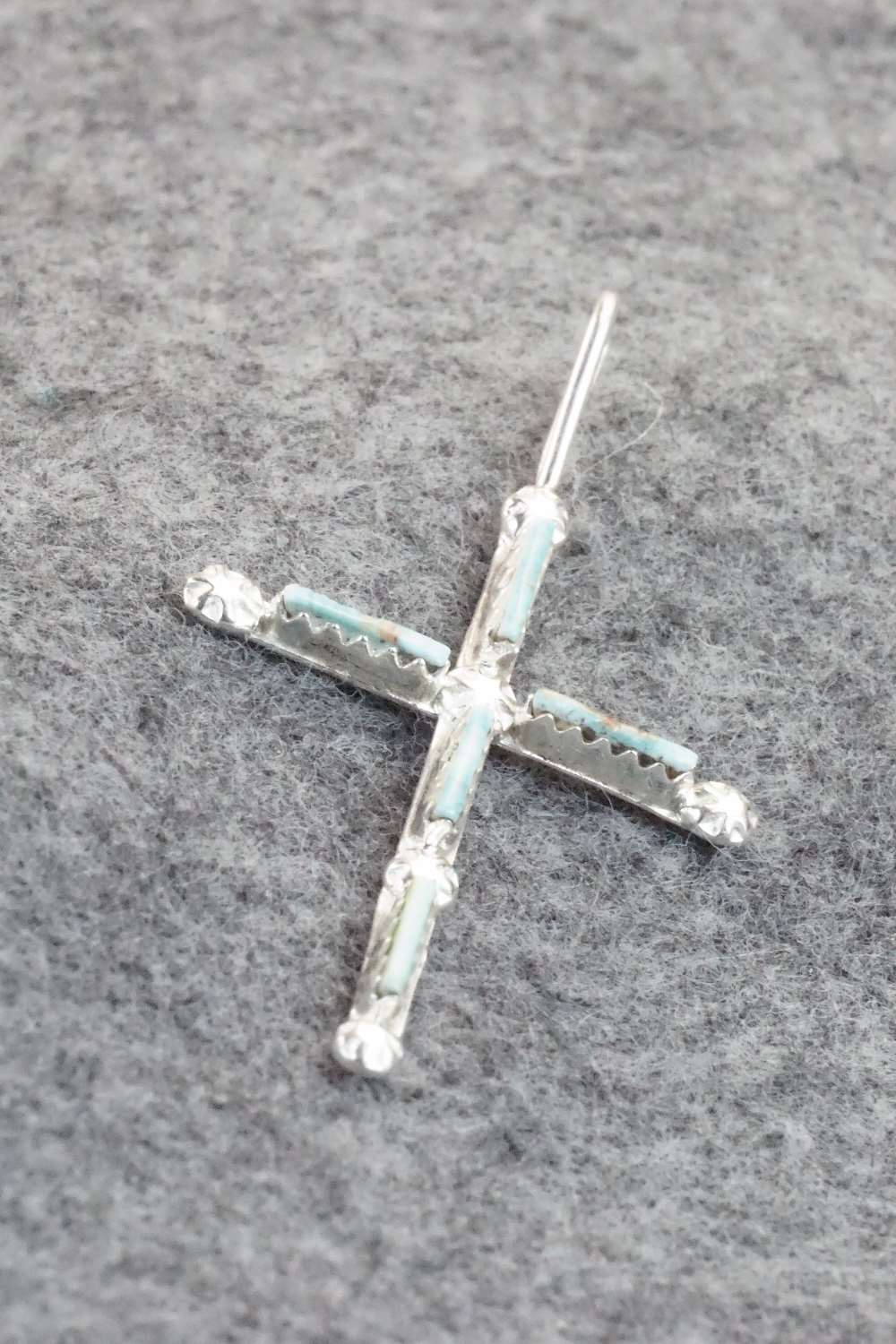 Turquoise & Sterling Silver Pendant - Diana Bellson