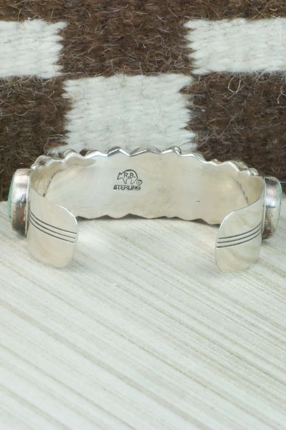 Turquoise and Sterling Silver Bracelet - Navajo