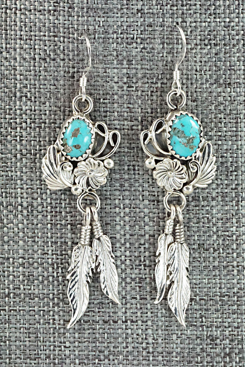 Turquoise & Sterling Silver Earrings - Rita Largo