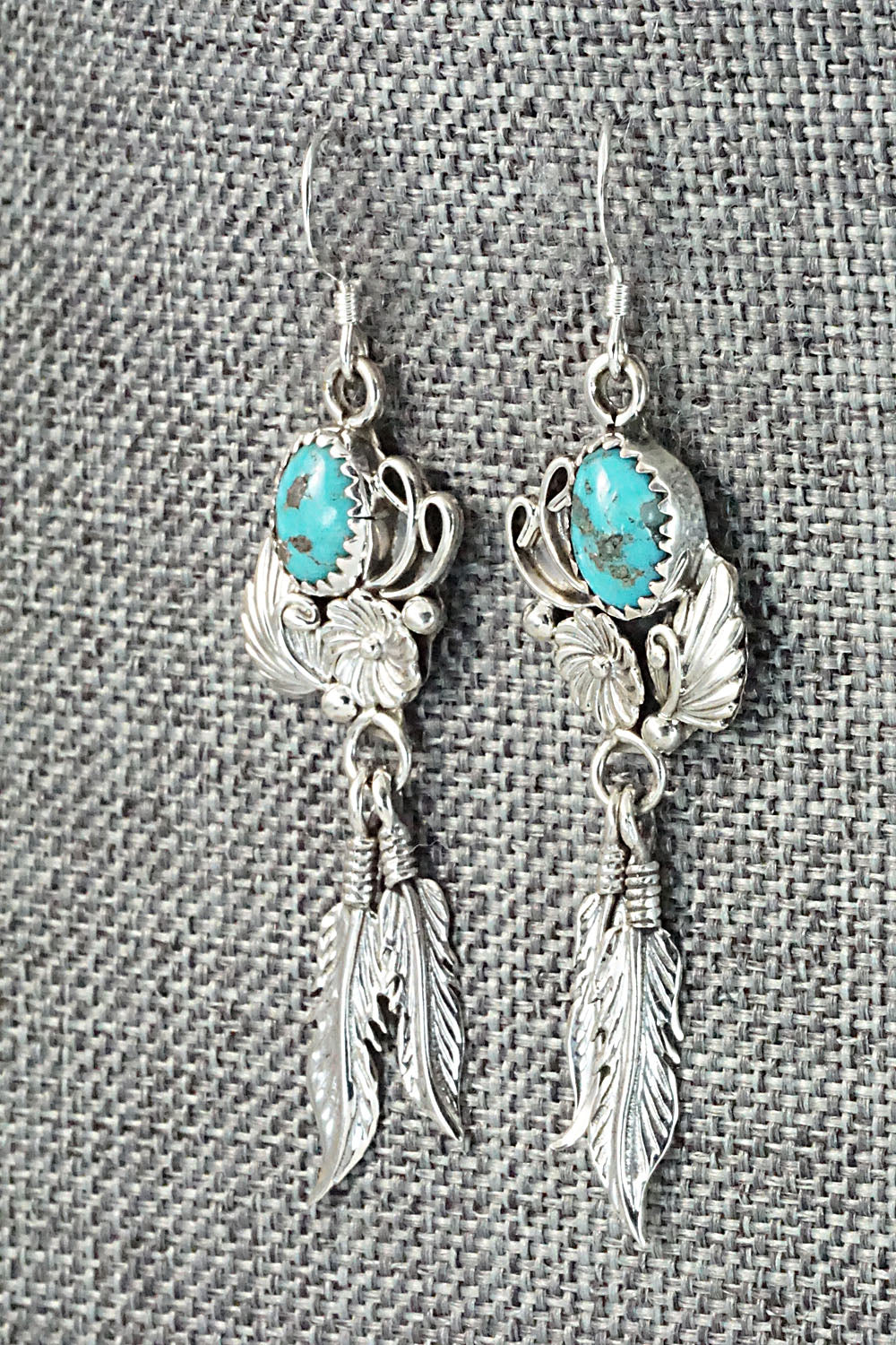 Turquoise & Sterling Silver Earrings - Rita Largo