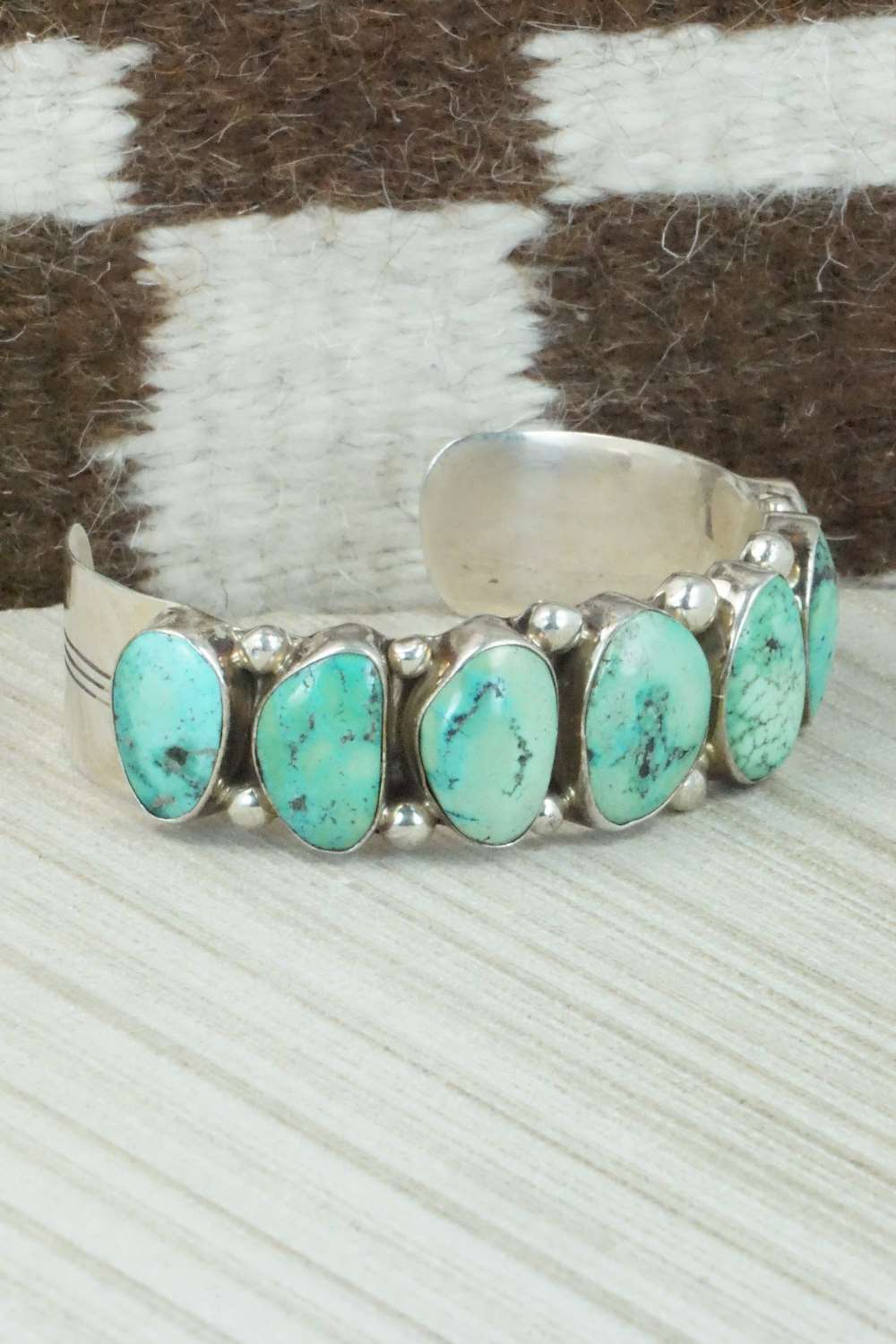 Turquoise and Sterling Silver Bracelet - Navajo
