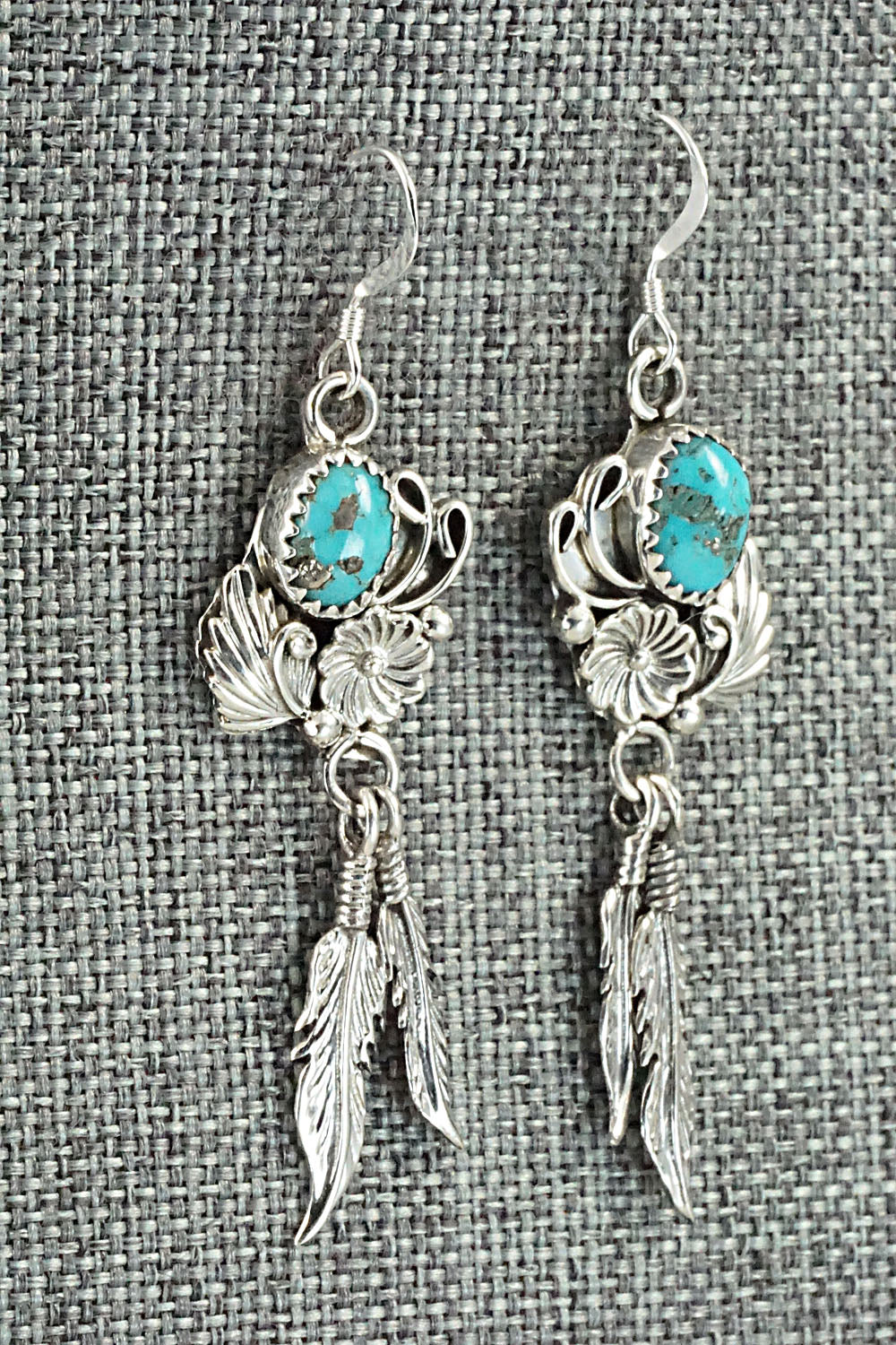 Turquoise & Sterling Silver Earrings - Rita Largo