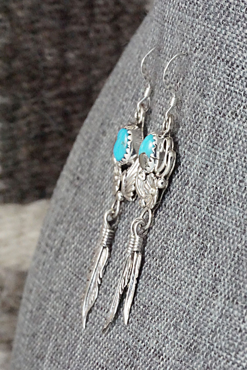 Turquoise & Sterling Silver Earrings - Rita Largo