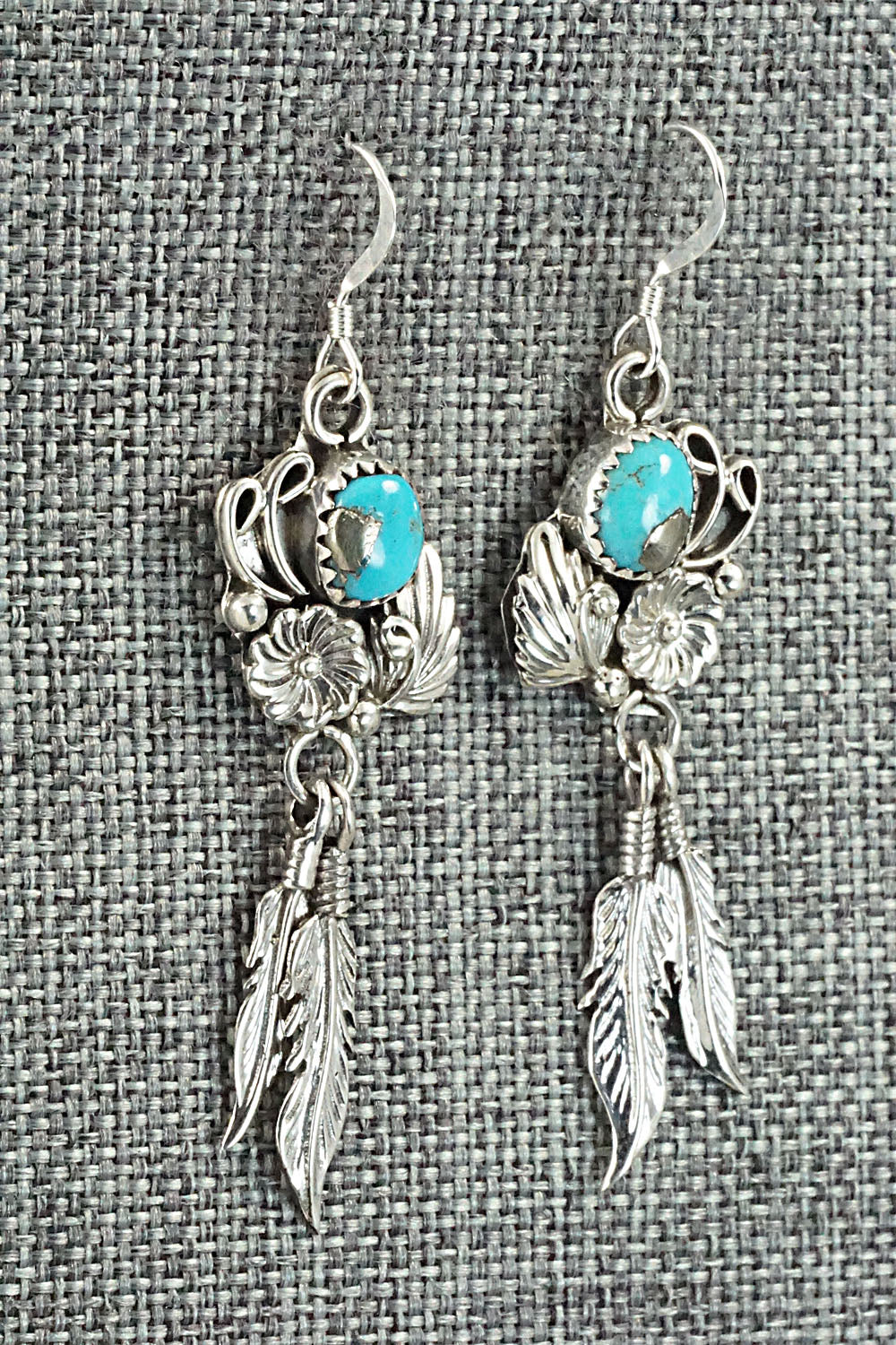 Turquoise & Sterling Silver Earrings - Rita Largo