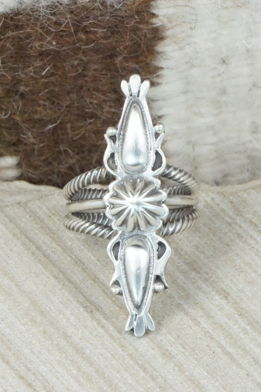 Sterling Silver Ring - Bobby Platero - Size 8.5