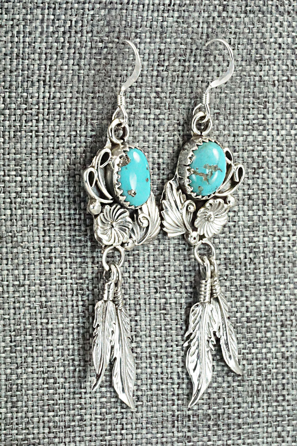 Turquoise & Sterling Silver Earrings - Rita Largo
