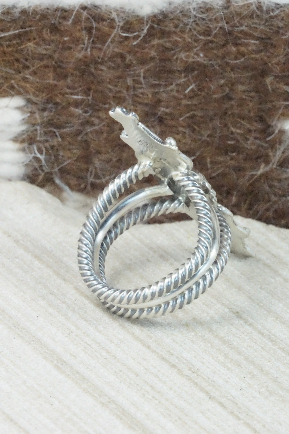 Sterling Silver Ring - Bobby Platero - Size 9.5