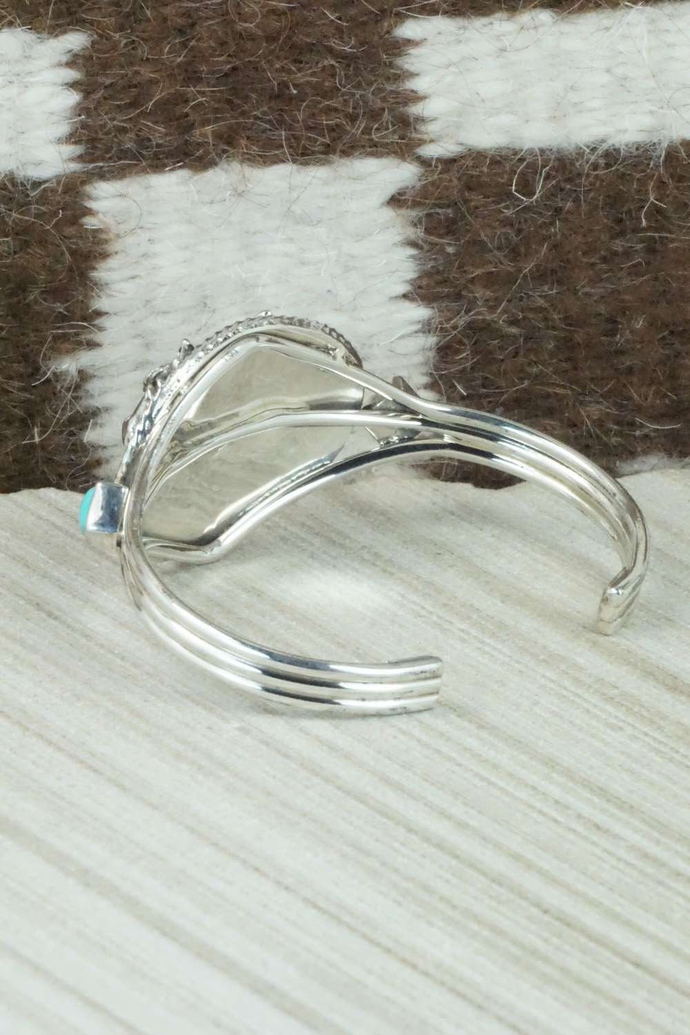 Turquoise and Sterling Silver Bracelet - Navajo