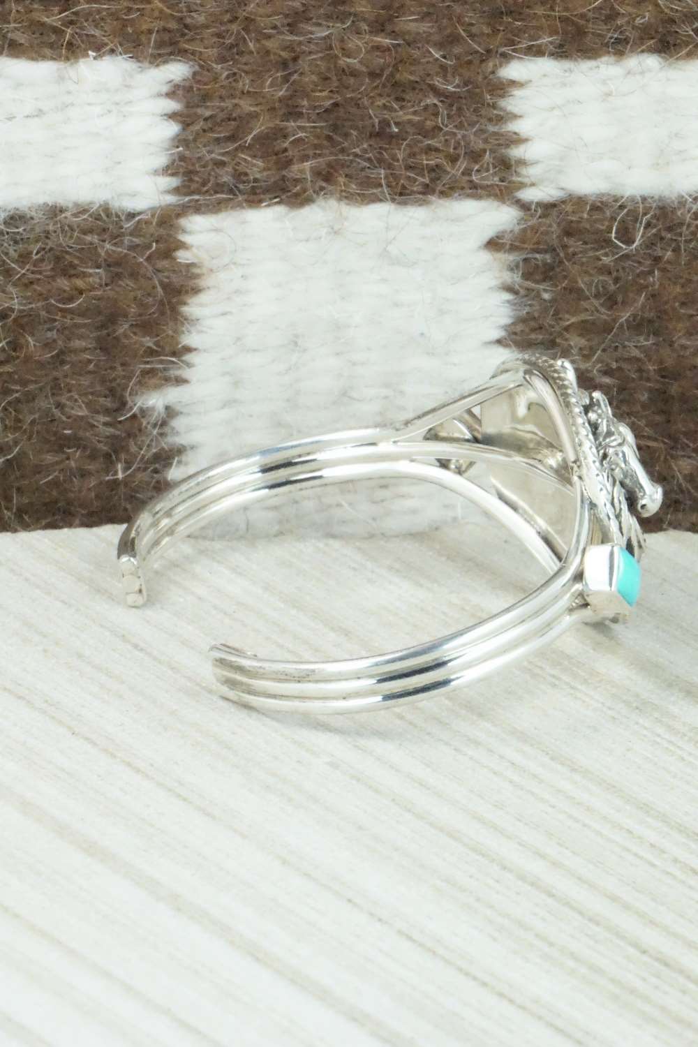 Turquoise and Sterling Silver Bracelet - Navajo