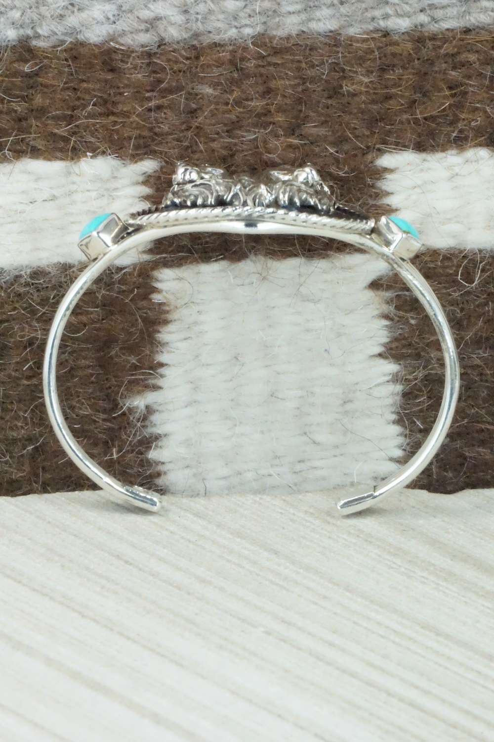 Turquoise and Sterling Silver Bracelet - Navajo