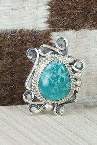 Turquoise & Sterling Silver Ring - DeAnna Nez - Size 7.25