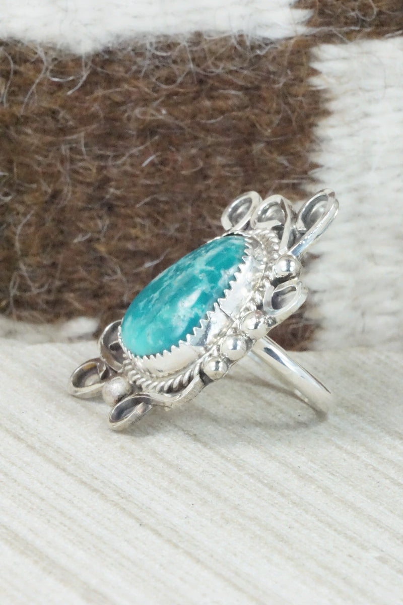 Turquoise & Sterling Silver Ring - DeAnna Nez - Size 7.25