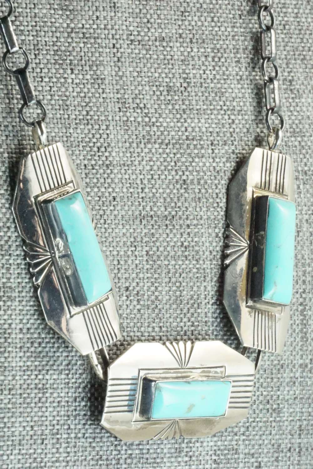 Turquoise & Sterling Silver Necklace - Navajo