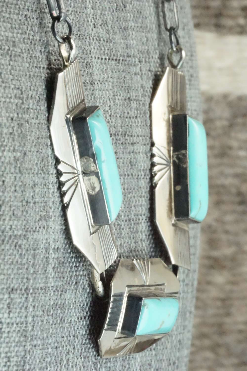 Turquoise & Sterling Silver Necklace - Navajo