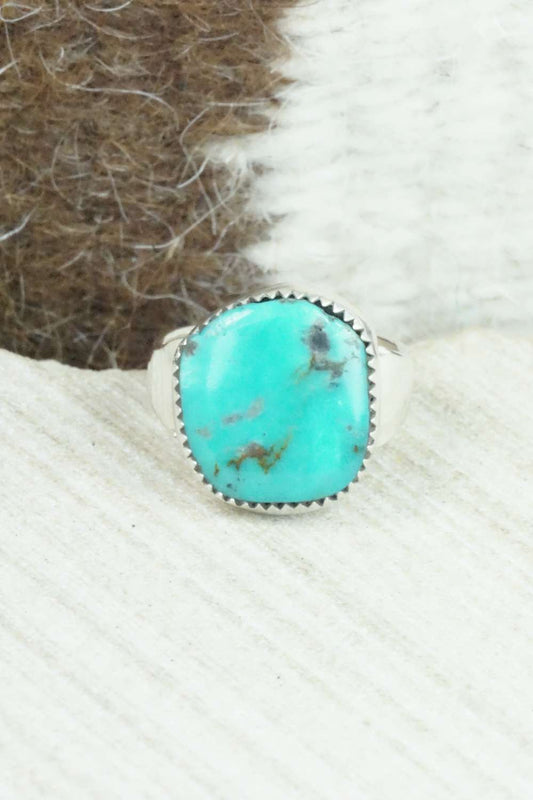 Turquoise & Sterling Silver Ring - Priscilla Reeder - Size 5