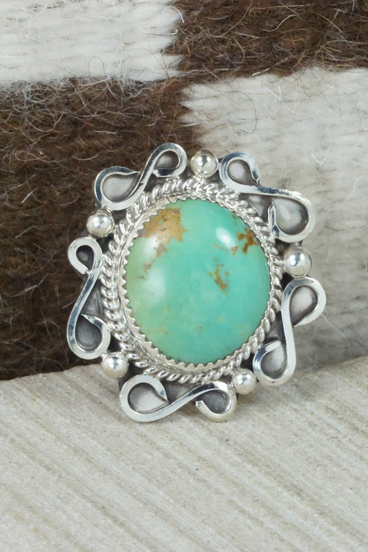 Turquoise & Sterling Silver Ring - DeAnna Nez - Size 8