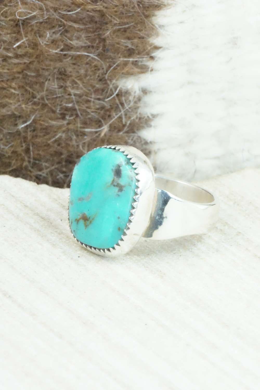 Turquoise & Sterling Silver Ring - Priscilla Reeder - Size 5