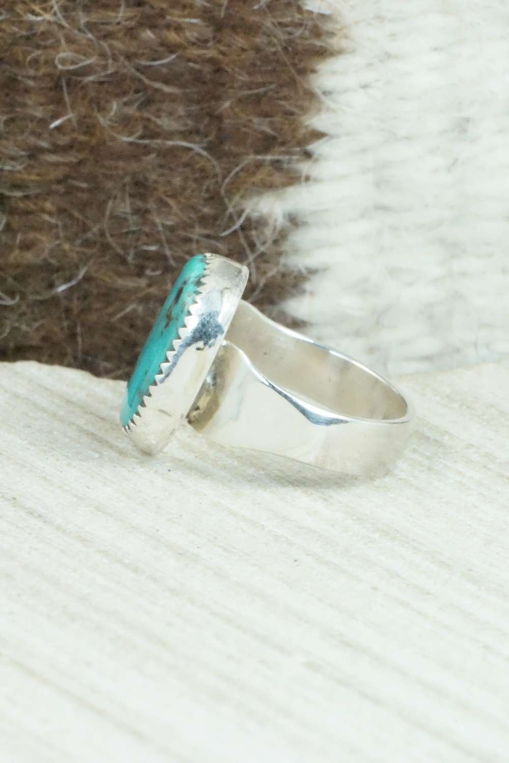 Turquoise & Sterling Silver Ring - Priscilla Reeder - Size 5