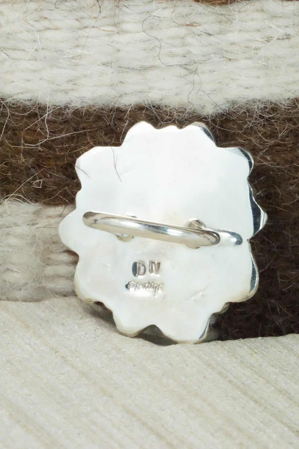 Turquoise & Sterling Silver Ring - DeAnna Nez - Size 8