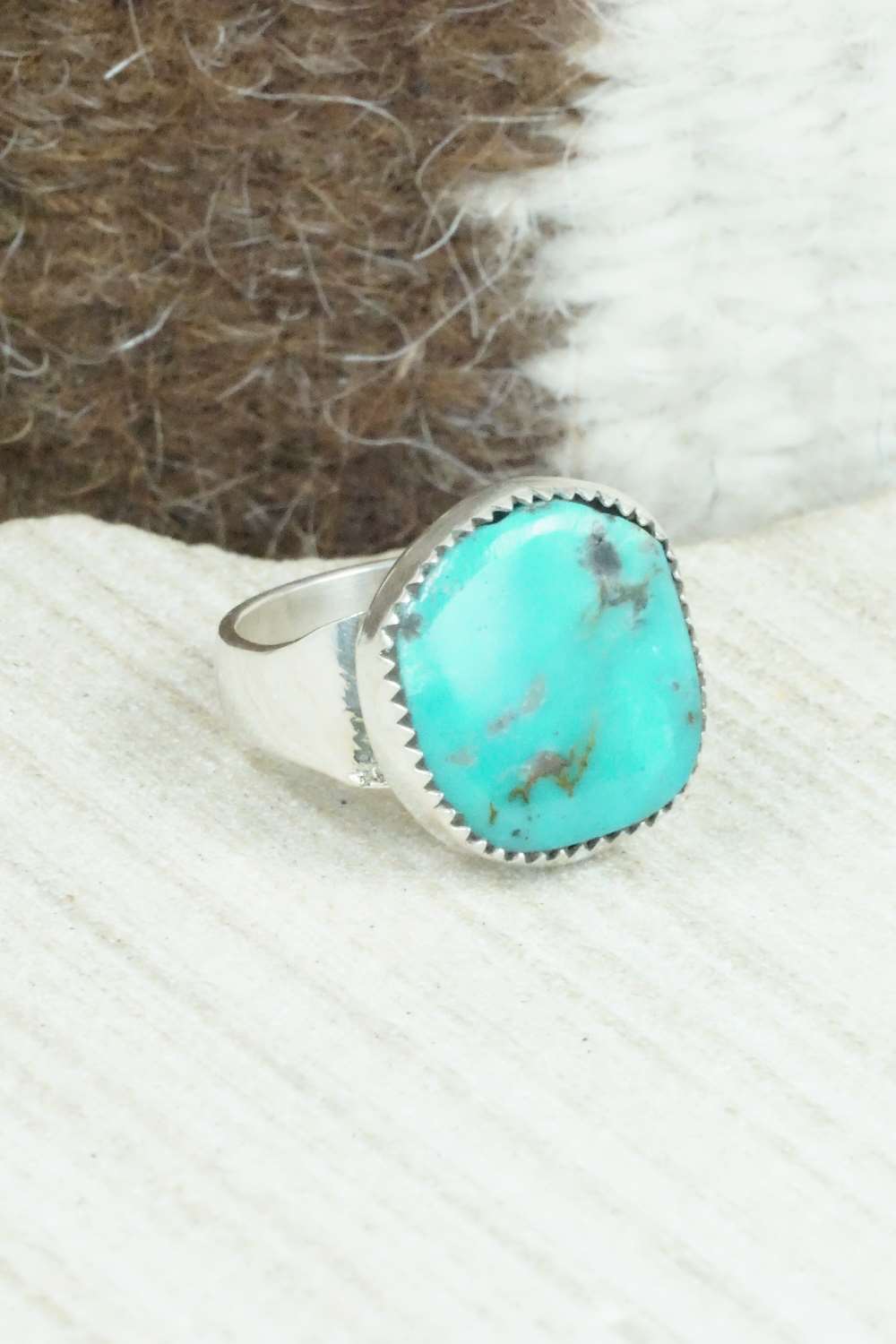 Turquoise & Sterling Silver Ring - Priscilla Reeder - Size 5