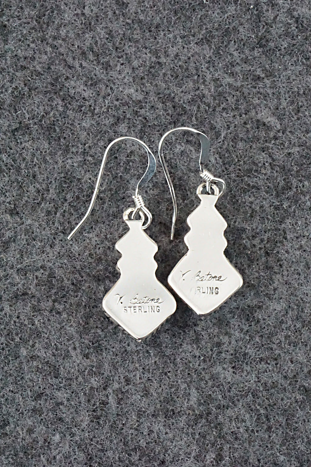 Turquoise & Coral Sterling Silver Earrings - Verley Betone