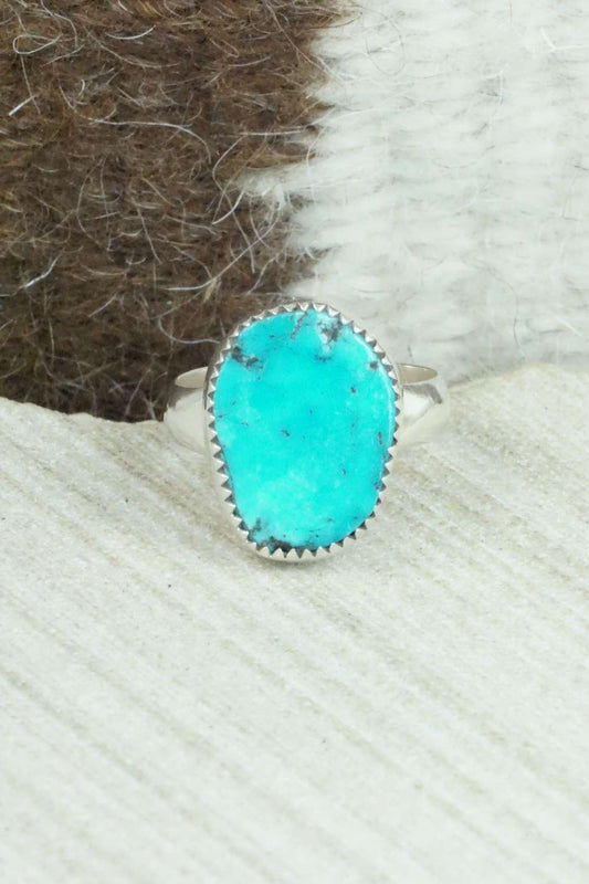 Turquoise & Sterling Silver Ring - Priscilla Reeder - Size 6