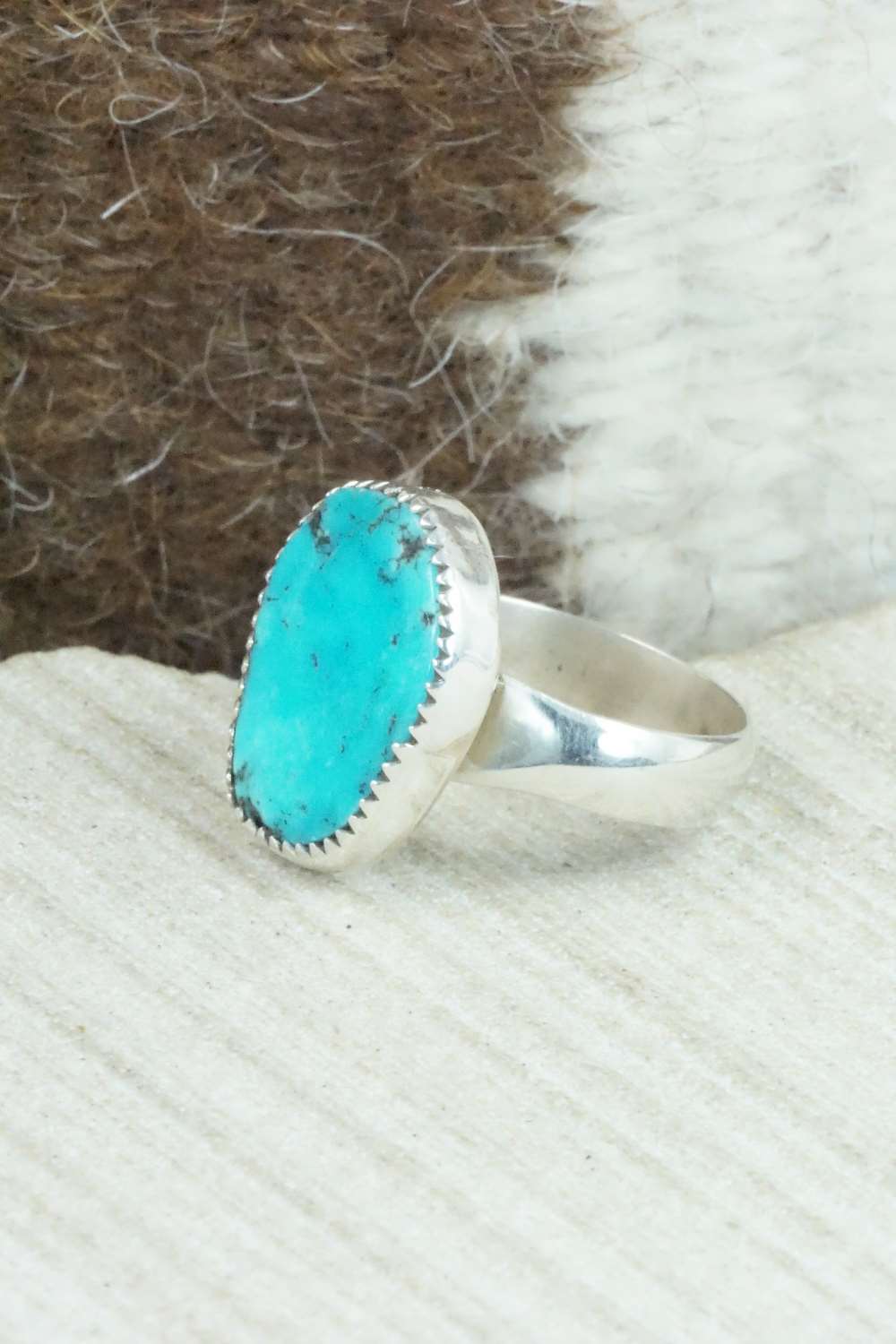 Turquoise & Sterling Silver Ring - Priscilla Reeder - Size 6