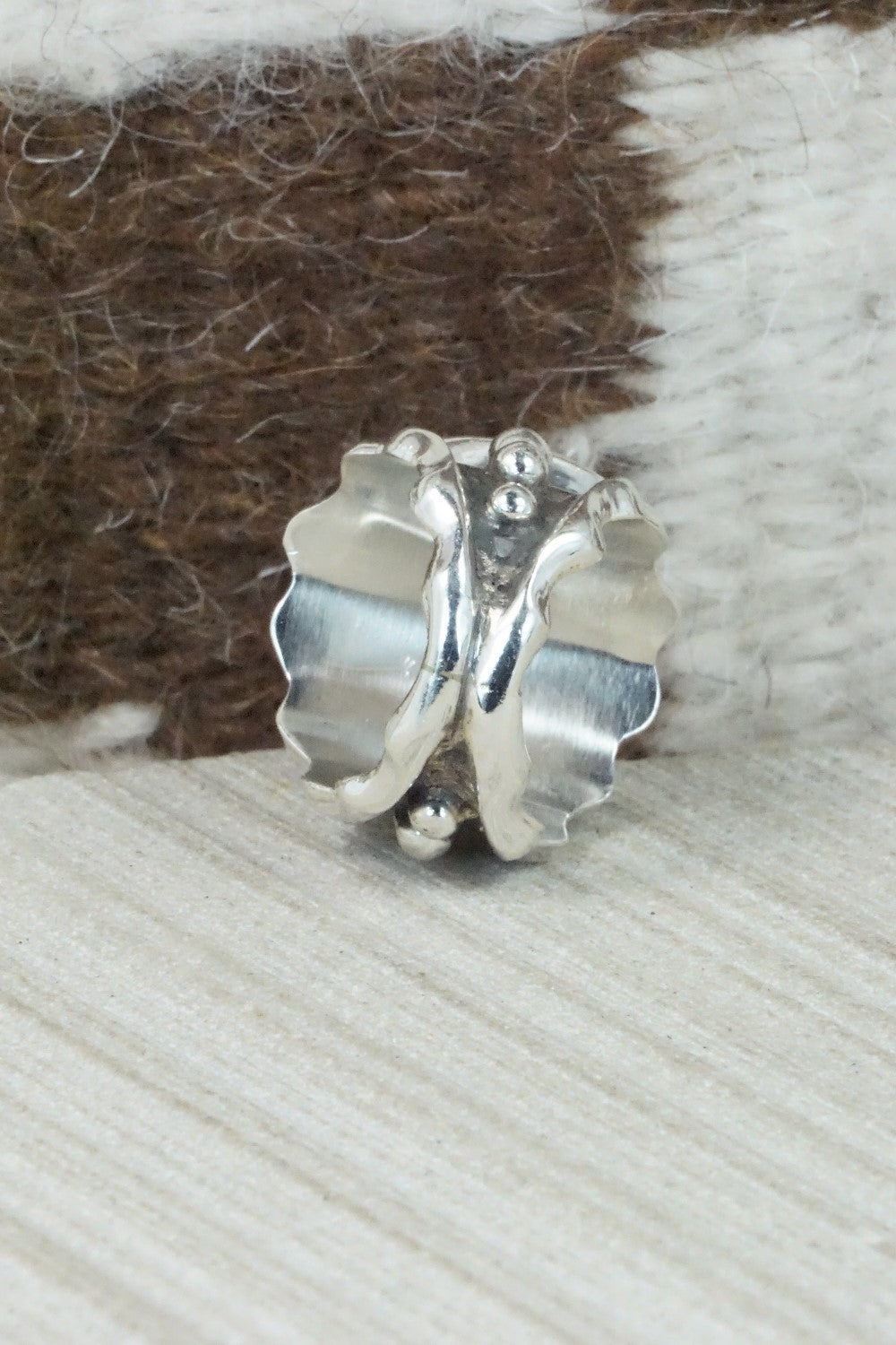 Turquoise & Sterling Silver Ring - Andrew Vandever - Size 5.75
