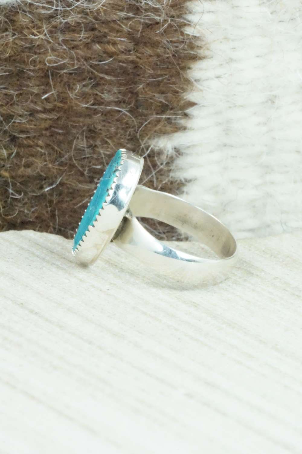 Turquoise & Sterling Silver Ring - Priscilla Reeder - Size 6
