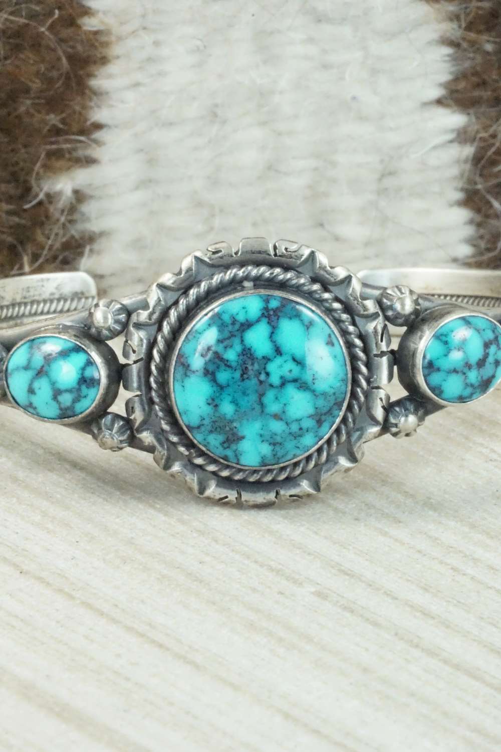 Turquoise & Sterling Silver Bracelet - Derrick Gordon