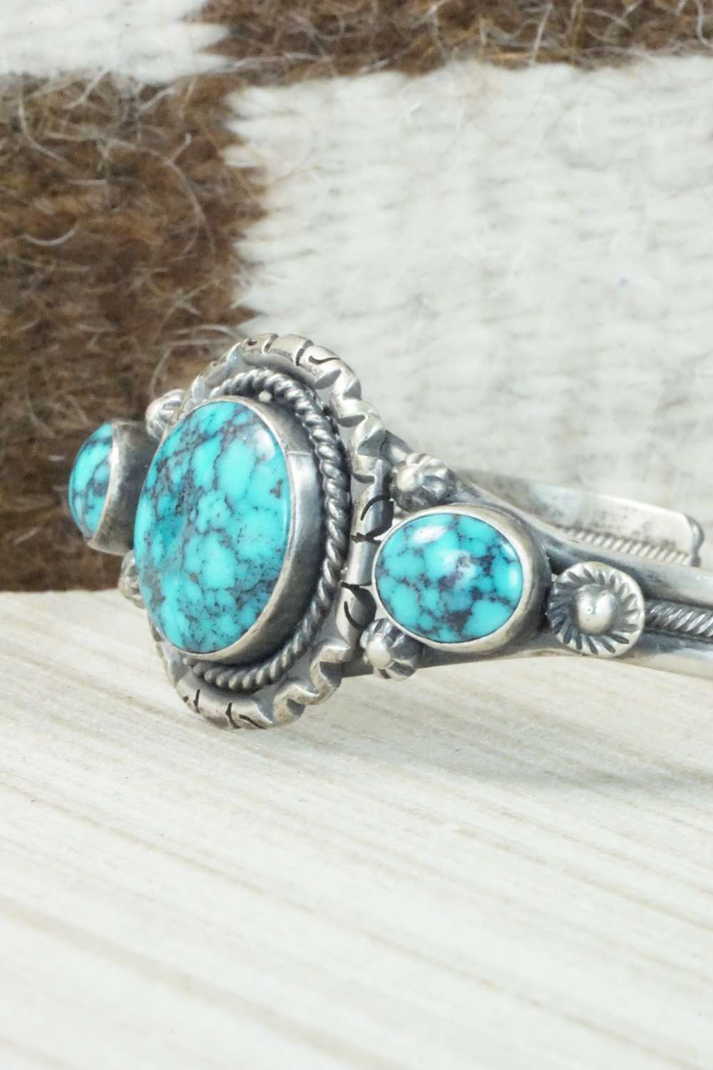Turquoise & Sterling Silver Bracelet - Derrick Gordon