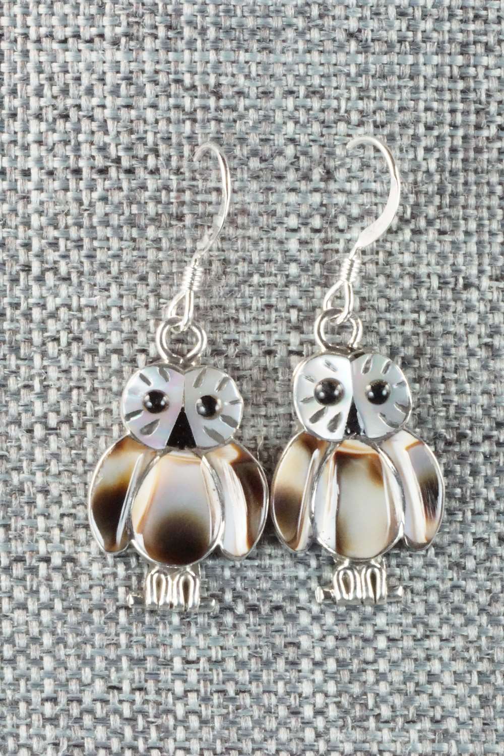 Mother of Pearl & Sterling Silver Earrings - Reginda Kallestewa
