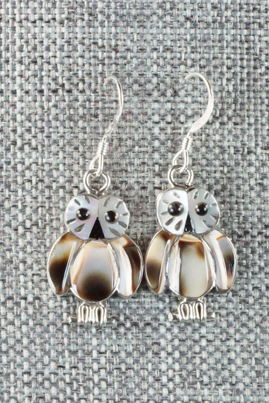 Mother of Pearl & Sterling Silver Earrings - Reginda Kallestewa
