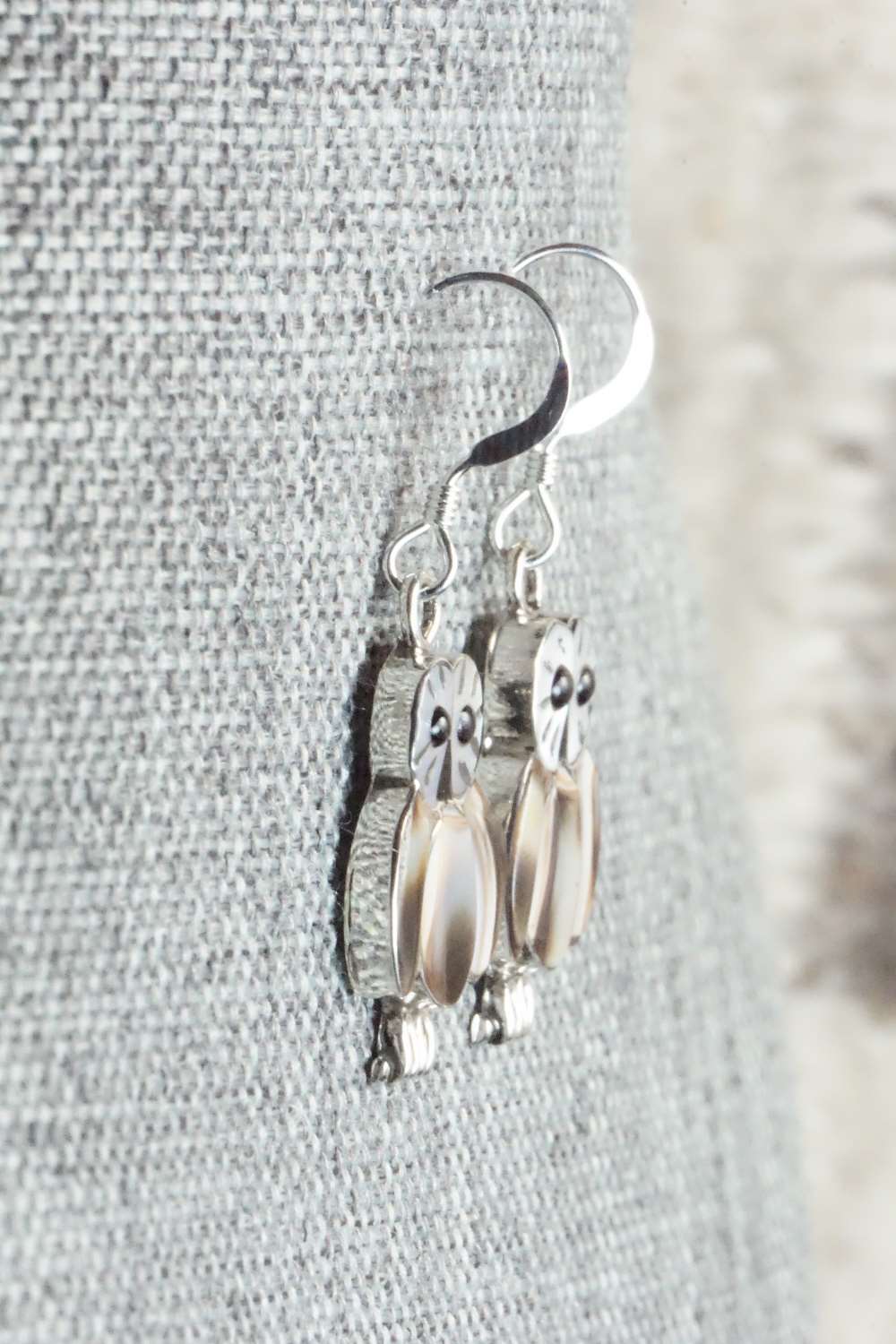 Mother of Pearl & Sterling Silver Earrings - Reginda Kallestewa