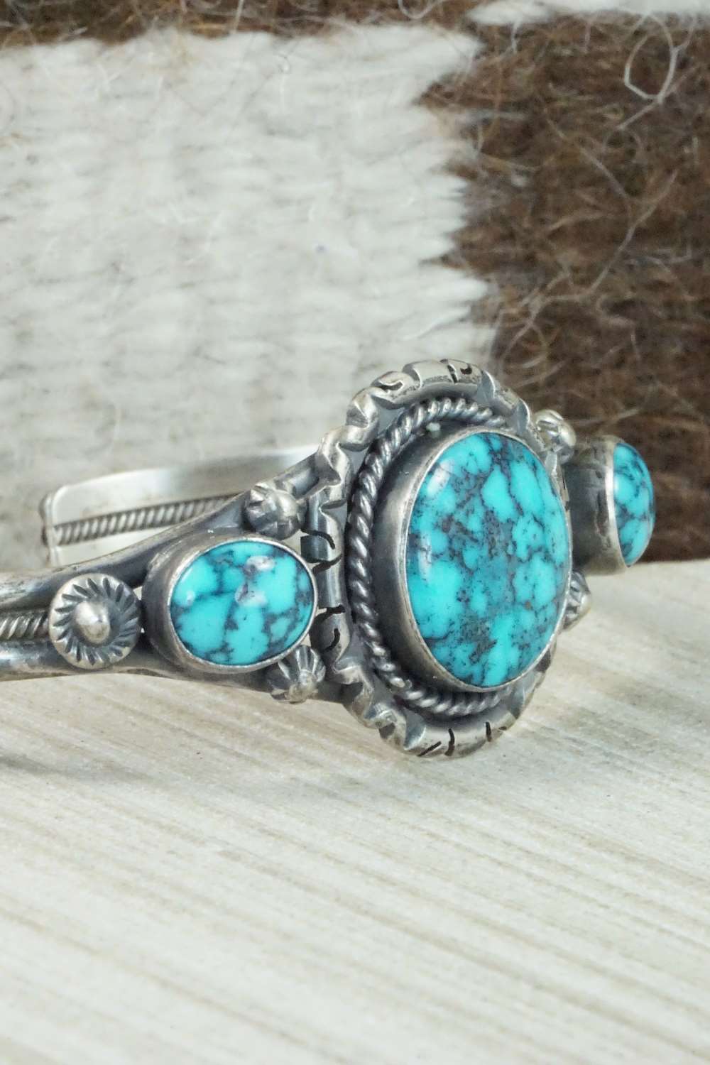 Turquoise & Sterling Silver Bracelet - Derrick Gordon