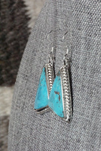 Turquoise & Sterling Silver Earrings - Sheen Yazzie